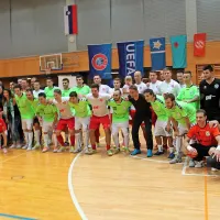 Beli igralci Oplasta in kobariški organizatorji v družbi trikratnih evropskih prvakov, Interja FS iz Madrida