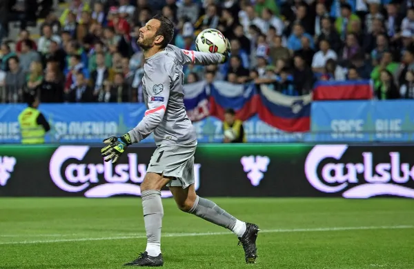 Samir Handanović je obdržal slovensko mrežo nedotaknjeno 