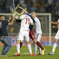 Prerivanju med nogometaši so se pridružili tudi domači navijači