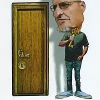 Janez Škrlj se je kot pesnik hudomušno razkril tudi na zadni strani svoje tretje pesniške zbirke