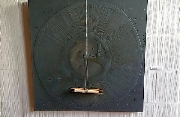 Metka Erzar: : Mono chrome IV, 2014, mešana tehnika 