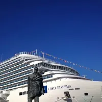Včeraj so lahko obiskovalci Trsta občudovali najbolj razkošno potniško ladjo italijanske družbe Costa Crociere