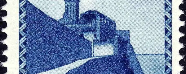 Znamke s piransko cerkvijo, ki so se  pojavile leta 1955, so bile ponarejene 