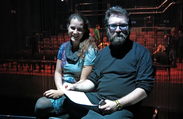 Dramaturginja predstave Trst, mesto v vojni Eva Kraševec in režiser Igor Pison