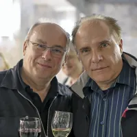 Igralska kolega, Gojmir Lešnjak Gojc (levo) in Milan Vodopivec 