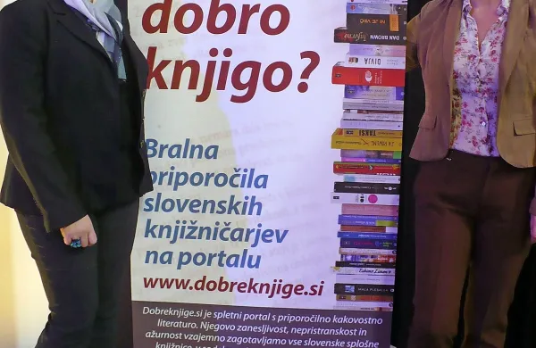 Irena Škvarč iz Goriške knjižnice Franceta Bevka in Luana Malec iz Osrednje knjižnice Srečka Vilharja Koper sta pobudnici novega spletnega portala vseh slovenskih splošnih knjižnic dobreknjige.si