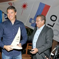 Oče in sin: dolgoletni predsednik kluba Slavko Žbogar in najuspešnejši slovenski jadralec vseh časov Vasilj Žbogar