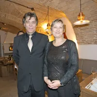 Vlado Grlica z ženo Gordano - njuna založba je  izdala prvo Rudolfovo knjigo v slovenščini