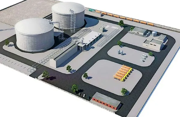 Načrt za plinski uplinjevalnik podjetja Smart Gas na območju Lokavca ob izlivu Timave 