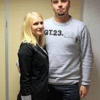 Polona Amon (27) in Anton Medvešek (28) iz Trbovelj. Zdravila sta se zaradi neplodnosti in sta zdaj starša 8-mesečnega Žige.