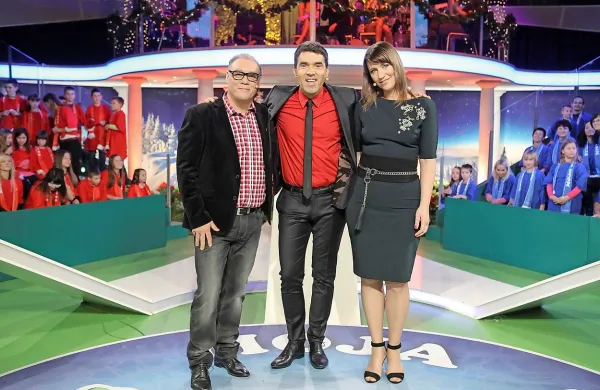 Boris Kobal, Mario Galunič in Nina Valič (z leve), udarna trojka Moje Slovenije.