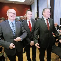 Bogdan Gabrovec,  Andraž Vehovar in Zoran Jankovič