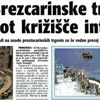 Naslovna tema Primorskih novic so bile 27. decembra 2000 brezcarinske prodajalne.