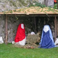 Stojničarji so naredili največje jaslice v Štanjelu. Teh ne morete zgrešiti, najdete jih na vhodu.
