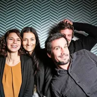 Ekipa Riibe z leve: Nataša Pijaža, Mateja Tomažinčič, Luka Kaše in Marko Vivoda