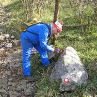  Ob dveh poteh, ki  bi ju morali uporabljati vsi planinci, ki se povzpenjajo na Slavnik, so markacisti z rdečo in belo barvo narisali nove oznake. 