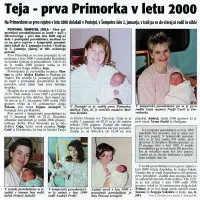 Tako smo v začetku januarja 2000 zabeležili prve primorske otroke, rojene v novem tisočletju. 