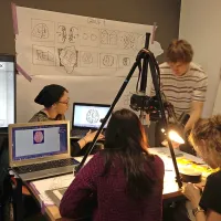 Proces  snemanja filma Pazi mejo 