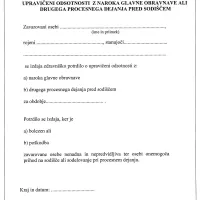 Zdravniško potrdilo, s katerim obdolženci opravičujejo odsotnost na narokih in pri drugih procesnih dejanjih, je zelo splošno in skopo.