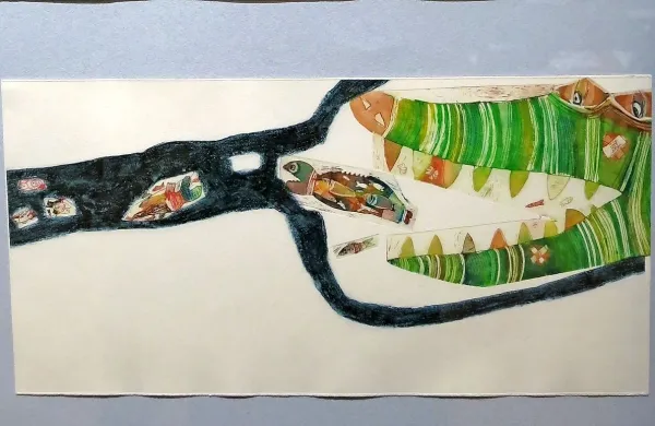 Krokodilščine Polone Kunaver Ličen v ilustraciji Davida Lična
