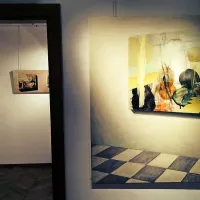 Slika Roberta Lozarja (na desni): Tako rada imam tvojo piko, 2014 