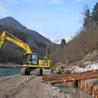 Z nasutjem ceste so uničili drstišče avtohtone ribe.