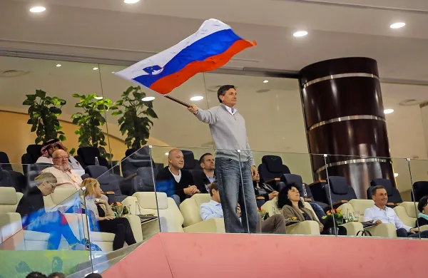 Svetovnega prvenstva v Dohi se je udeležil tudi predsednik republike Borut Pahor