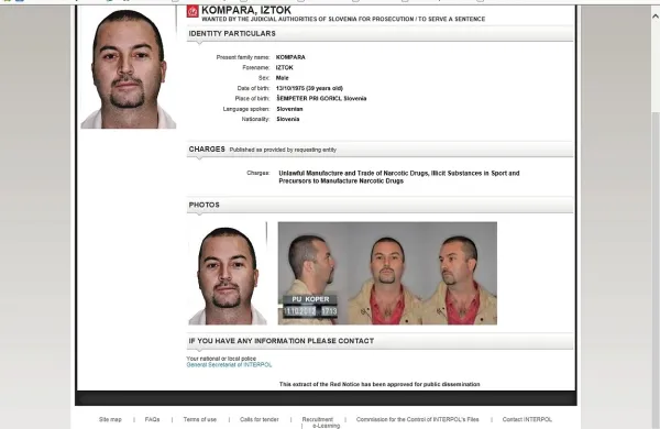 Koprsko sodišče je pred časom za Iztokom Komparo razpisalo mednarodno tiralico.
