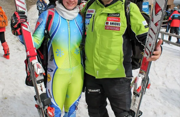 Naveza ajdovskega SK Dol - tekmovalka Andreja Slokar in trener Tomaž Bizjak.