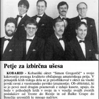 Kobariški pevci so leta 1993 praznovali 15. obletnico prepevanja. 