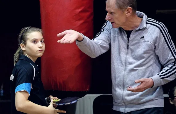 Zdenko Švab s klubsko varovanko Leo Pavlin