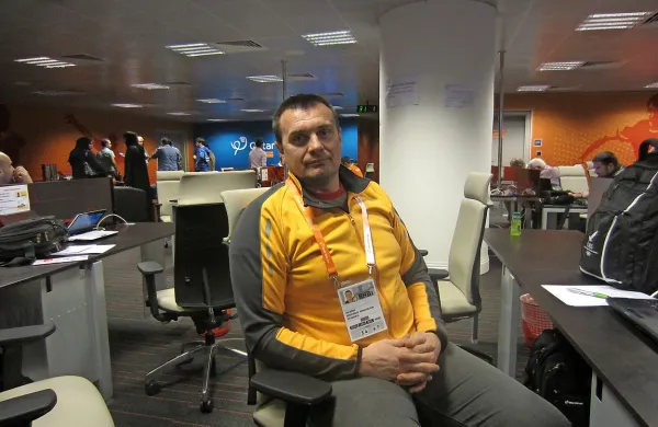 Uroš Šerbec, nekdanji reprezentant, danes televizijski  strokovni komentator  