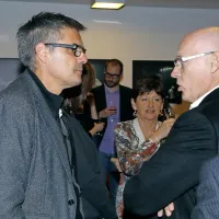 Zdravnika med klepetom: dr. Dorjan Marušič in dr. Jani Dernič (z leve).