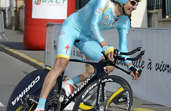 Borut Božič je za začetek dirke Pariz-Nica zavrtel pedala v prologu. 