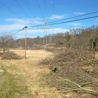 Pod daljnovodom proti Črnotičam so posekali tudi nizka drevesa, ni žic niso ogrožala, se jezijo krajani. Telefonski kabel (na nižjih stebrih)  pa teče kar skozi krošnje, se zgražajo. 