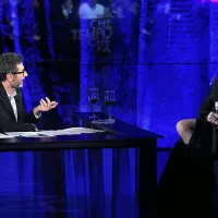 Fabio Fazio in Madonna med pogovorom v oddaji Che tempo che fa.