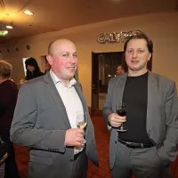 Primož Krševan,  vodja trženja tolminske družbe Smartech, in njen direktor Miro Črv. 