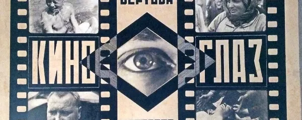 Rodčenkov plakat za dokumentarni film Dzige Vertova, Kino 
-oko, 1924