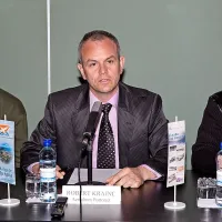 Dokumentarni film so predstavili (z leve) Andrej Božič, Robert Krajnc in Marko Žigon. 