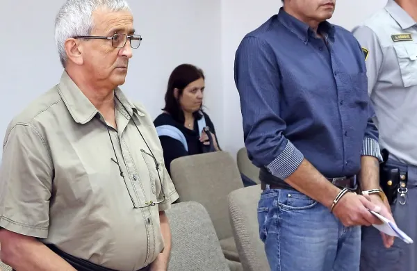 Ruggero Marcassoli in Mario Bonalda (desno) sta tudi včeraj zatrdila, da z bančnim ropom nimata nič.