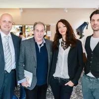 Tomaž Milič, Marko Sosič, Vesna Milek in Tibor Hrs Pandur na 
sobotnem dogodku v Piranu. 