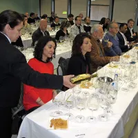 Vodena degustacija slovenskih vin, ki jo je vodil Toni Gomišček, je bila odlično obiskana,   veliko zainteresiranih je  ostalo 
pred vrati.