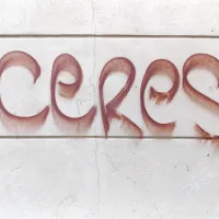 Trije primerki Ceresovega podpisa. Takšni podpisi po mnenju 
našega sogovornika, tržaškega Slovenca Jakoba Jugovica, 
niso umetnost. “Vsekakor gre za vandalizem,” pravi. 