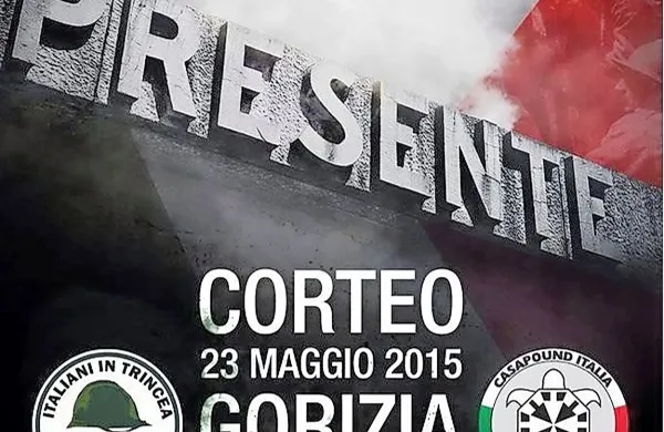 Za soboto, 23. maja, je desničarsko gibanje Casapound 
napovedalo shod po goriških  ulicah.