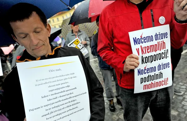 Protest proti kovanju dobičkov na račun ljudi