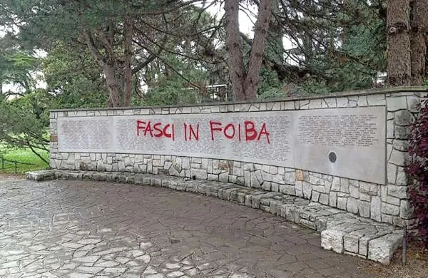 V Spominskem parku na Korzu Italia v Gorici so neznanci 
pomazali spomenik, ki je posvečen deportiranim v Jugoslavijo.