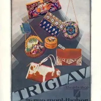 Star oglas podjetja Triglav iz Pariza, ki je izdelovalo prestižne 
damske torbice. 