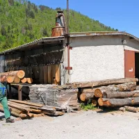 Žaga v Čepovanu je edina daleč naokrog, letos pa imajo zaradi žledoloma  veliko dela. 