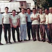 Ena najstarejših fotografij iz klubske zgodovine, skrajno 
desno je Roman Dekleva, pobudnik za ustanovitev kluba.