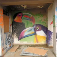 Grafit v nekdanji vratarnici.